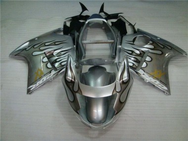 1996-2007 Flame Silver Grey Honda CBR1100XX Motorcycle Fairings