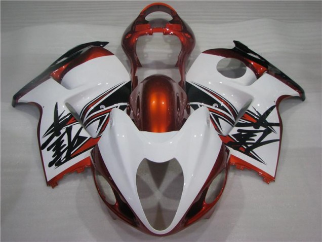 1996-2007 Orange White Black Suzuki GSXR 1300 Motorcycle Fairings & Bodywork