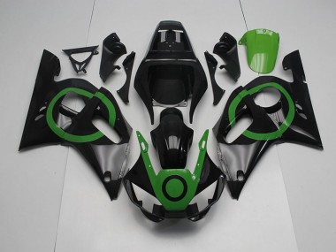 1998-2002 Black Green Circle Yamaha YZF R6 Motorcycle Fairings