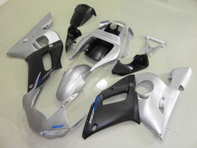 1998-2002 Black Silver Yamaha YZF R6 Motorcycle Fairings