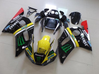 1998-2002 Black Yellow Monster Yamaha YZF R6 Motorcycle Fairings