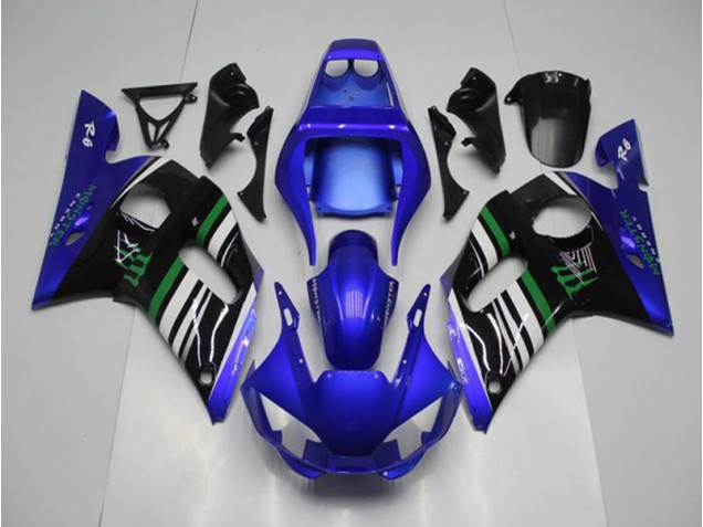 1998-2002 Blue Monster Yamaha YZF R6 Motorcycle Fairings