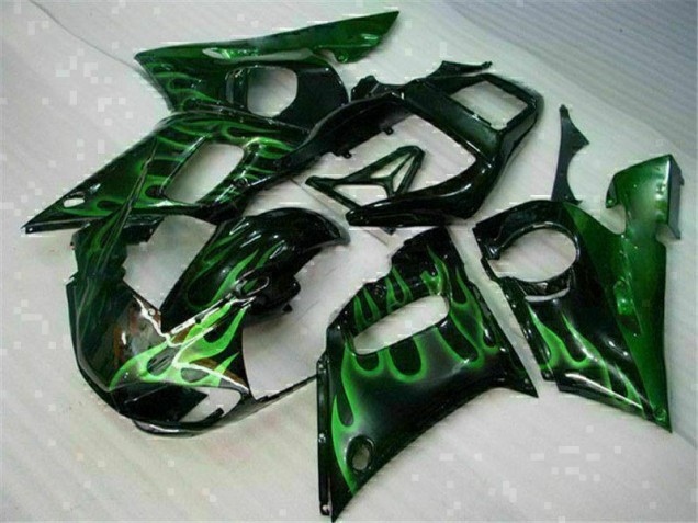 1998-2002 Green Black Yamaha YZF R6 Motorcycle Fairings