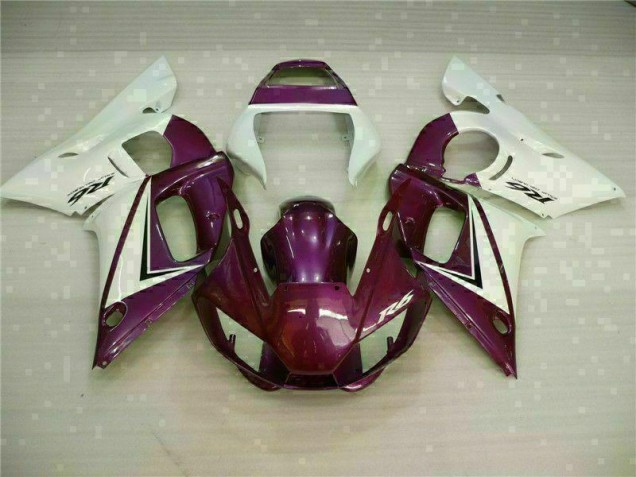 1998-2002 Purple White Yamaha YZF R6 Motorcycle Fairings