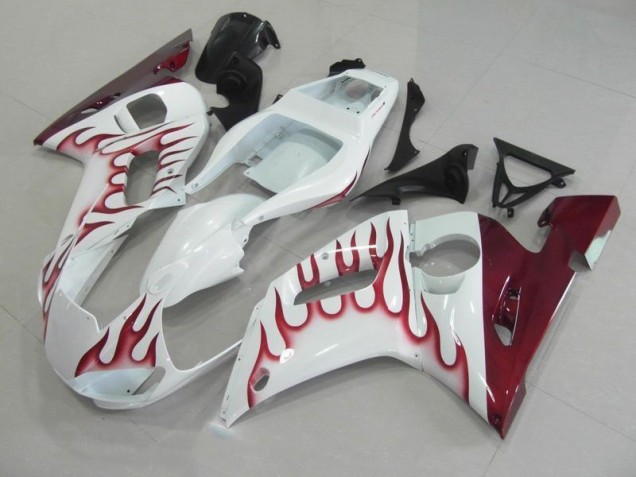 1998-2002 Red Flame Yamaha YZF R6 Motorcycle Fairings 1998-2002 Red Flame Yamaha YZF R6 Motorcycle Fairings