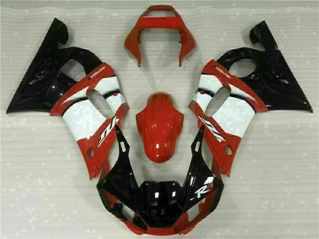 1998-2002 Red White Yamaha YZF R6 Motorcycle Fairings