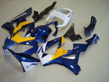 2000-2001 Dark Blue Yellow White Honda CBR900RR 929 Motorcycle Fairings