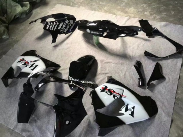 2000-2001 Glossy Black White Kawasaki Ninja ZX9R Motorcycle Fairings & Bodywork 2000-2001 Glossy Black White Kawasaki Ninja ZX9R Motorcycle Fairings & Bodywork