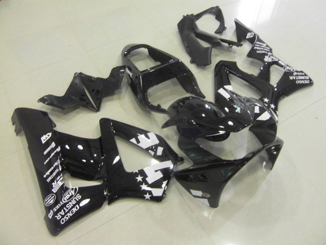 2000-2001 Glossy Black with Start Honda CBR900RR 929 Motorcycle Fairings 2000-2001 Glossy Black with Start Honda CBR900RR 929 Motorcycle Fairings