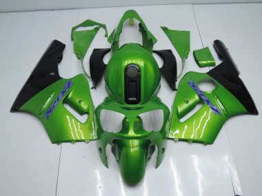 2000-2001 Green and Black Kawasaki Ninja ZX12R Motorcycle Fairings & Bodywork