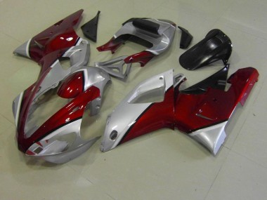 2000-2001 Red and Silver Yamaha YZF R1 Motorcycle Fairings