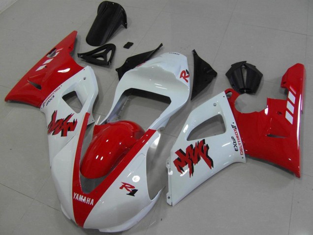 2000-2001 Red White Race Yamaha YZF R1 Motorcycle Fairings 2000-2001 Red White Race Yamaha YZF R1 Motorcycle Fairings
