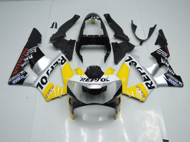 2000-2001 Yellow Silver Black Honda CBR900RR 929 Motorcycle Fairings 2000-2001 Yellow Silver Black Honda CBR900RR 929 Motorcycle Fairings