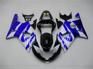 2000-2002 Blue White Suzuki GSXR 1000 Motorcycle Fairings