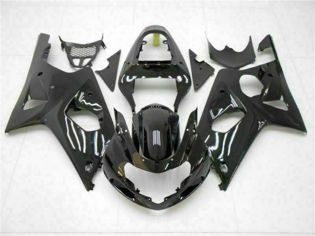 2000-2002 Glossy Black Suzuki GSXR 1000 Motorcycle Fairings 2000-2002 Glossy Black Suzuki GSXR 1000 Motorcycle Fairings