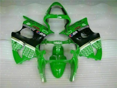 2000-2002 Green Black Kawasaki Ninja ZX6R Bodywork & Motorcycle Fairings
