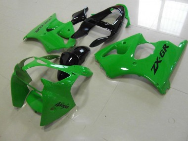 2000-2002 Green Black Tail Kawasaki Ninja ZX6R Motorcycle Fairings