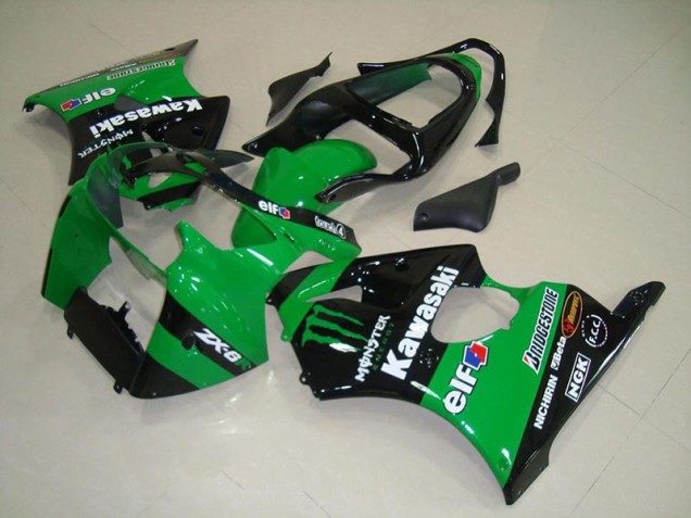 2000-2002 Green Monster Kawasaki Ninja ZX6R Motorcycle Fairings 2000-2002 Green Monster Kawasaki Ninja ZX6R Motorcycle Fairings
