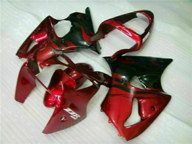 2000-2002 Red Black Kawasaki Ninja ZX6R Motorcycle Fairings