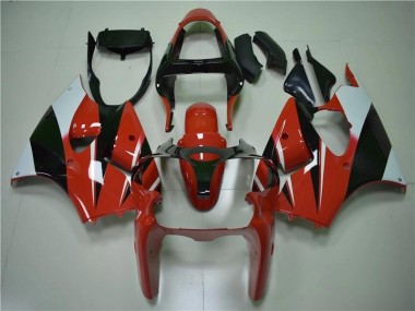 2000-2002 Red Black White Kawasaki Ninja ZX6R Motorcycle Fairings