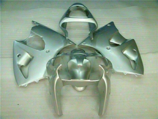 2000-2002 Silver Kawasaki Ninja ZX6R Motorcycle Fairings 2000-2002 Silver Kawasaki Ninja ZX6R Motorcycle Fairings