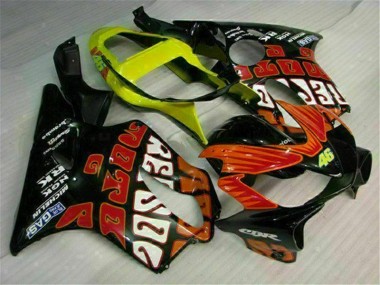 2001-2003 Orange Black Honda CBR600 F4i Plastics Motorcycle Fairings
