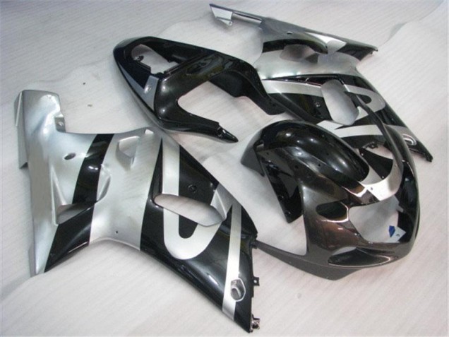 2001-2003 Silver Black Suzuki GSXR 600/750 Motorcycle Fairings 2001-2003 Silver Black Suzuki GSXR 600/750 Motorcycle Fairings