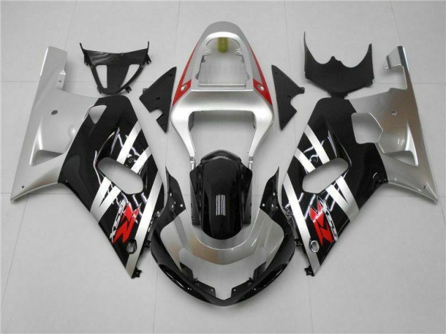 2001-2003 Silver Suzuki GSXR 600/750 Motorcycle Fairings 2001-2003 Silver Suzuki GSXR 600/750 Motorcycle Fairings