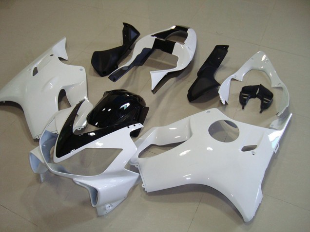 2001-2003 White with Black Stripe Honda CBR600 F4I Motorcycle Fairings 2001-2003 White with Black Stripe Honda CBR600 F4I Motorcycle Fairings