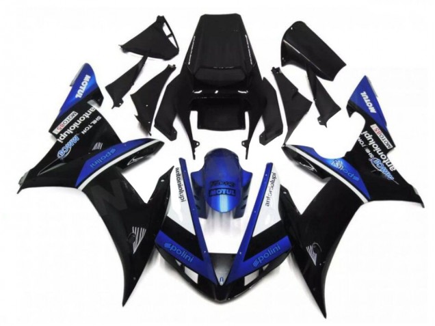 2002-2003 Black Blue Yamaha YZF R1 Motorcycle Fairings 2002-2003 Black Blue Yamaha YZF R1 Motorcycle Fairings