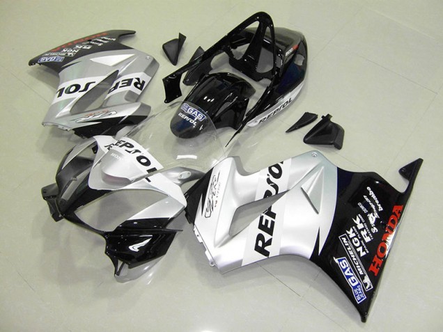 2002-2013 Silver Repsol Honda VFR800 Full Fairing Kit 2002-2013 Silver Repsol Honda VFR800 Full Fairing Kit