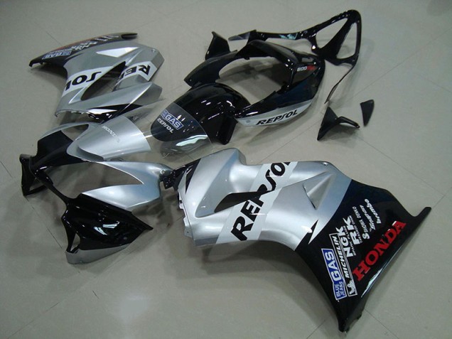 2002-2013 Silver Repsol Honda VFR800 Motorcycle Fairings 2002-2013 Silver Repsol Honda VFR800 Motorcycle Fairings