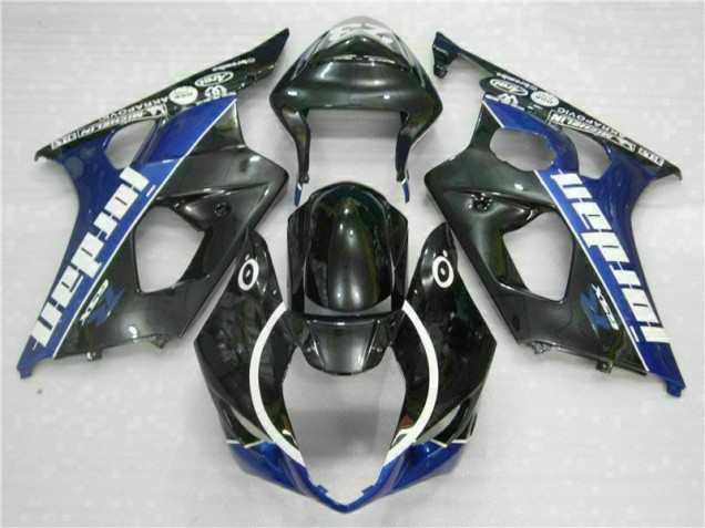 2003-2004 Black Blue Suzuki GSXR 1000 Full Fairing Kit