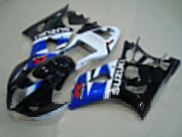 2003-2004 Black Blue White Suzuki GSXR 1000 Motorcycle Fairings 2003-2004 Black Blue White Suzuki GSXR 1000 Motorcycle Fairings
