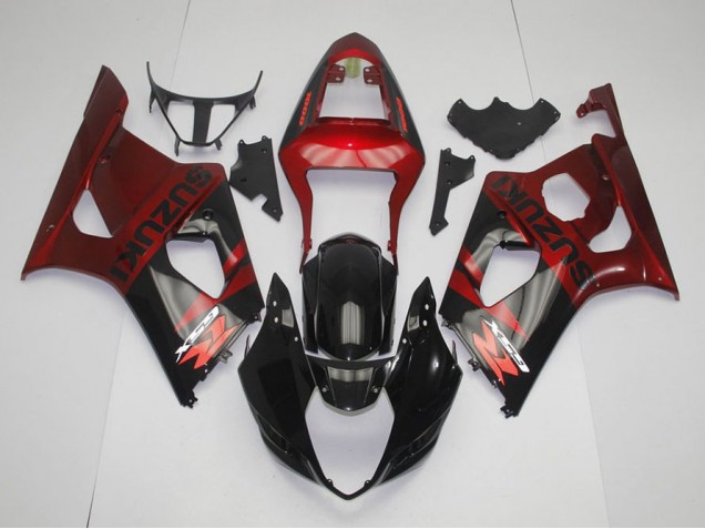 2003-2004 Black Red Suzuki GSXR 1000 Motorcycle Fairings