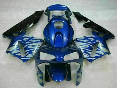 2003-2004 Blue with Silver Flame Honda CBR600RR Motorcycle Fairings