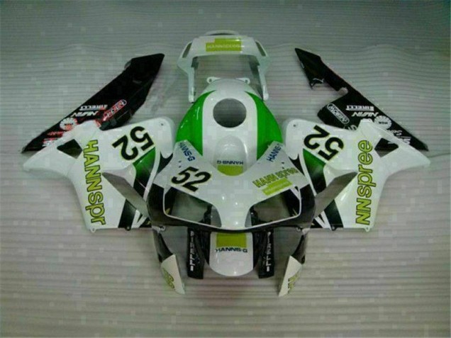 2003-2004 Green White Black Honda CBR600RR Motorcycle Fairings 2003-2004 Green White Black Honda CBR600RR Motorcycle Fairings