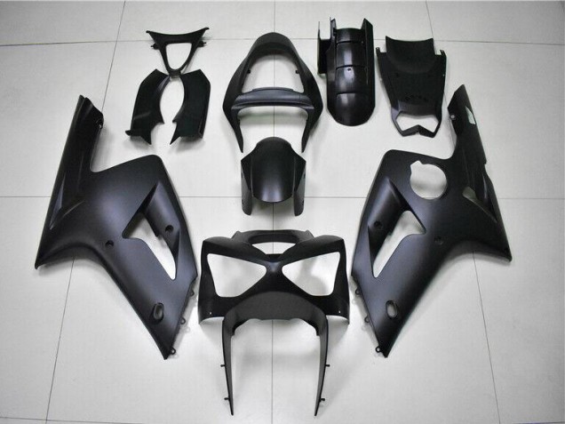 2003-2004 Matte Black Kawasaki Ninja ZX6R Full Fairing Kit 2003-2004 Matte Black Kawasaki Ninja ZX6R Full Fairing Kit
