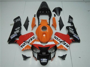 2003-2004 Orange Red Black Honda CBR600RR Motorcycle Fairings