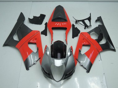 2003-2004 Red and Grey Suzuki GSXR 1000 Motorcycle Fairings