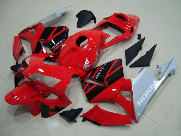 2003-2004 Red Silver Honda CBR600RR Motorcycle Fairings 2003-2004 Red Silver Honda CBR600RR Motorcycle Fairings