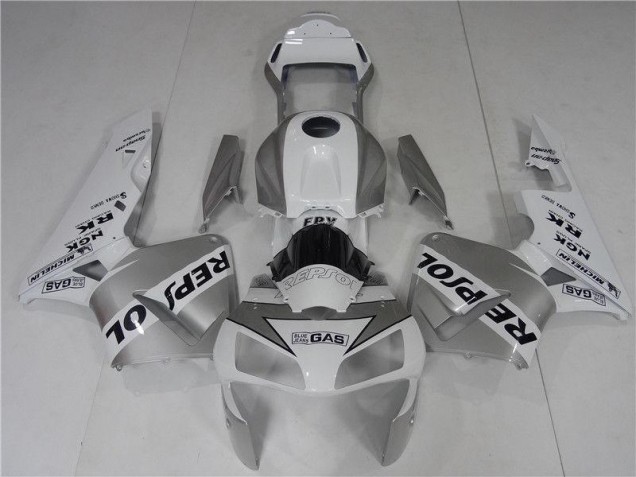 2003-2004 Silve White Black Honda CBR600RR Motorcycle Fairings 2003-2004 Silve White Black Honda CBR600RR Motorcycle Fairings