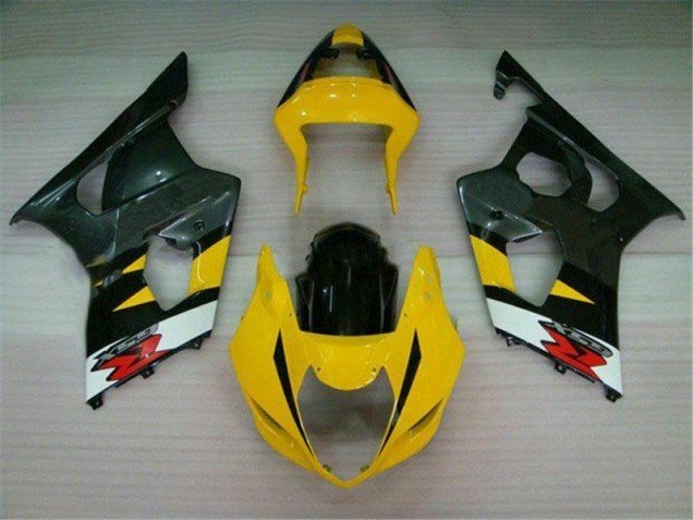 2003-2004 Yellow Black Suzuki GSXR 1000 Motorcycle Fairings 2003-2004 Yellow Black Suzuki GSXR 1000 Motorcycle Fairings