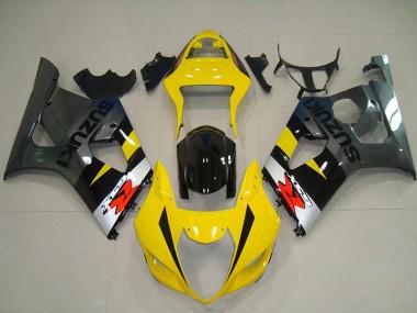 2003-2004 Yellow Grey Suzuki GSXR 1000 Motorcycle Fairings