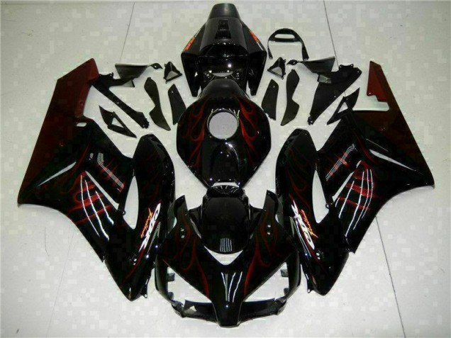 2004-2005 Red Flame Black Honda CBR1000RR Motorcycle Fairings 2004-2005 Red Flame Black Honda CBR1000RR Motorcycle Fairings