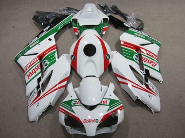 2004-2005 White Green Red Castrol Honda CBR1000RR Motorcycle Fairings