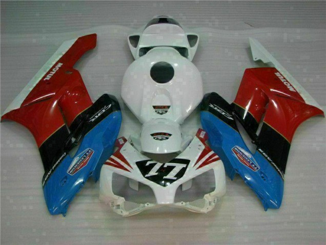 2004-2005 White Red 77 Honda CBR1000RR Complete Fairing Kit 2004-2005 White Red 77 Honda CBR1000RR Complete Fairing Kit
