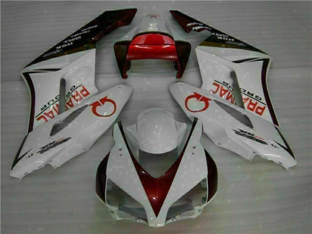 2004-2005 White Red Honda CBR1000RR Complete Fairing Kit 2004-2005 White Red Honda CBR1000RR Complete Fairing Kit