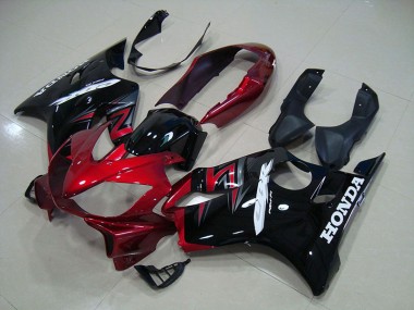 2004-2007 Candy Red Black Honda CBR600 F4i Motorcycle Fairings