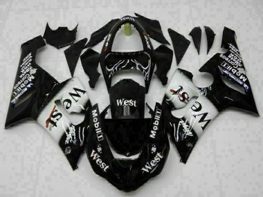 2005-2006 Black Kawasaki Ninja ZX6R Full Fairing Kit